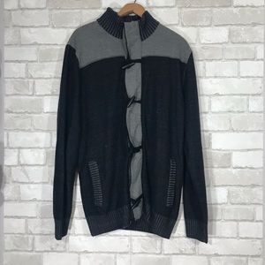 Men’s mockneck full zip sweater